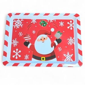 Santa Claus Serving Tray - Red and White